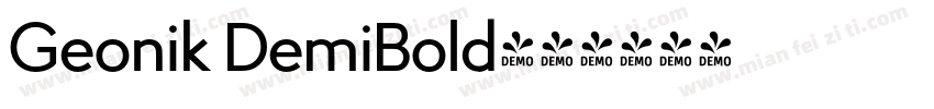 Geonik DemiBold字体转换